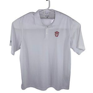 Indiana Hoosiers White Logo Golf Polo Size XL